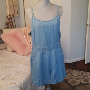 loft denim jumpsuit